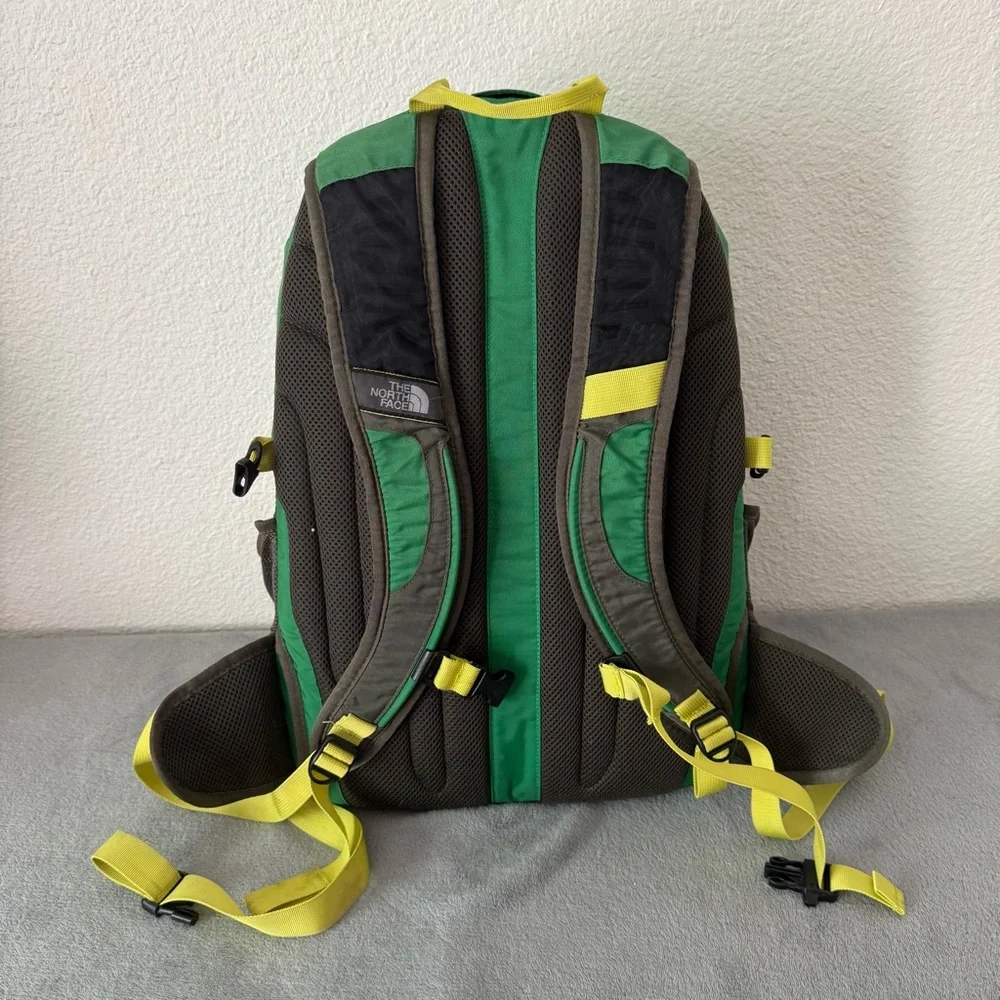 The North Face Recon Legacy Model Green, black Yellow Backpack Daypack Bag